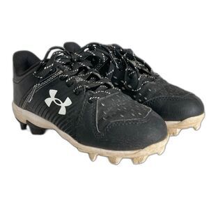 Youth Boys Under Armour Leadoff Black Low Rim Baseball/Soccer Cleats Size 12K